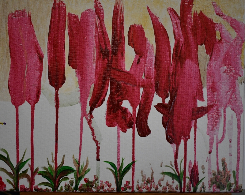 Pink Flowers by artist Kurt Lapham